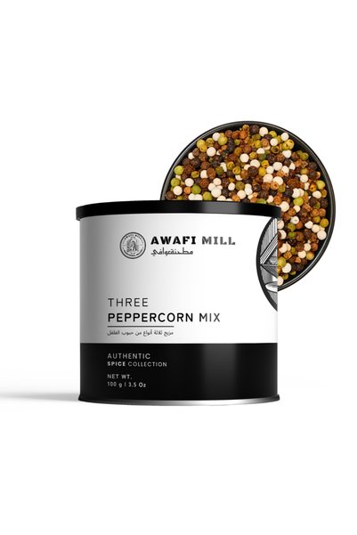 AWAFI MILL Three Peppercorn Mix 100g | Black, White & Green Pepper