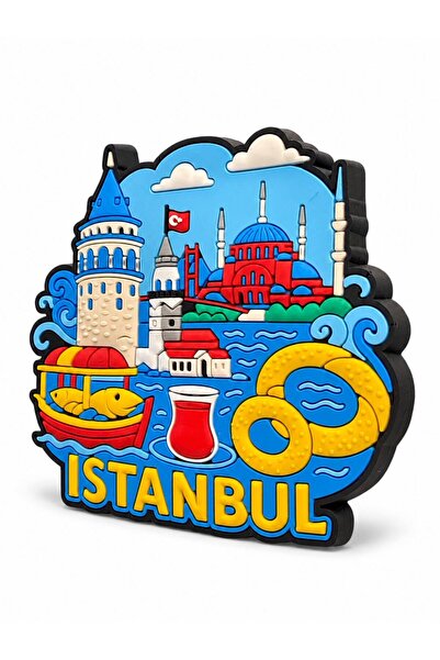 GOOG DESIGN İstanbul Temalı Silikon Magnet – Galata, Kız Kulesi, Balık Ekmek,...