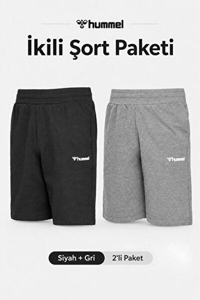 hummel Jullian 932511 2-Pack Black Men's Casual Shorts