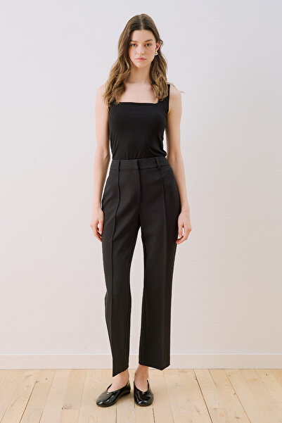 Manuka Short Leg Straight Pants Black