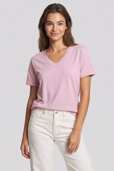 Brix Women's 100% cotton v-neck t-shirt lilac
