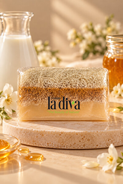 La Diva Pumpkin Fiber Soap with Donkey Milk & Honey 130 G
