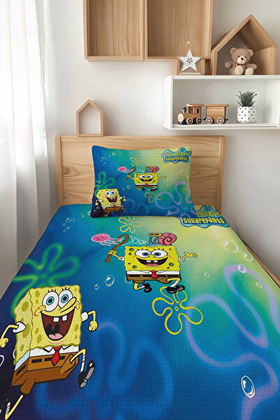 Şen Dekorasyon Spongebob Pattern Children's Pique Set