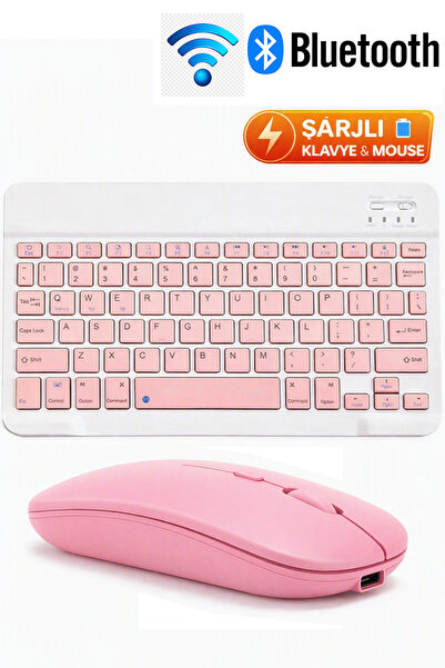 MAXGO 3160 Kablosuz Bluetooth Klavye Mouse Set Şarjlı Tablet-Telefon-ipad ile...