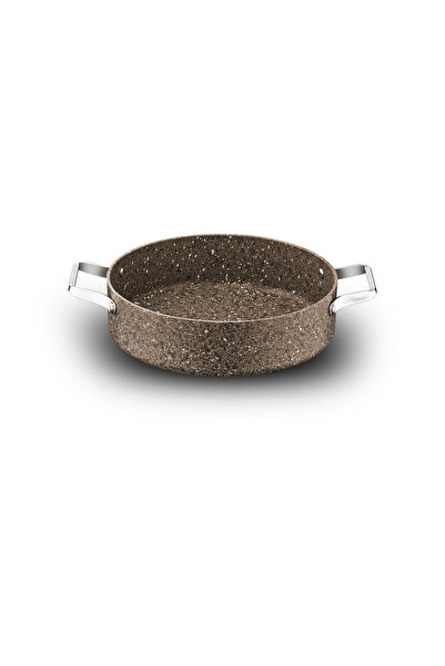Brioni Stone-Age Terra 28 cm Çizilmez Yanmaz Yapışmaz İndüksiyonlu Basık Tencere