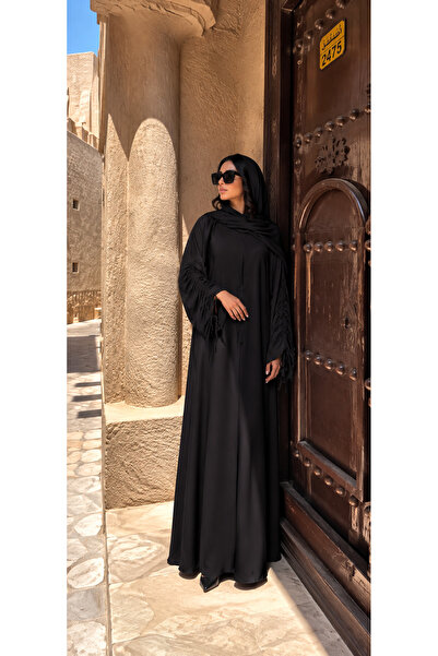Ophelia Armina Stringed Abaya – Elegant Tie-Sleeve 3-in-1 Set with Inner Dres...