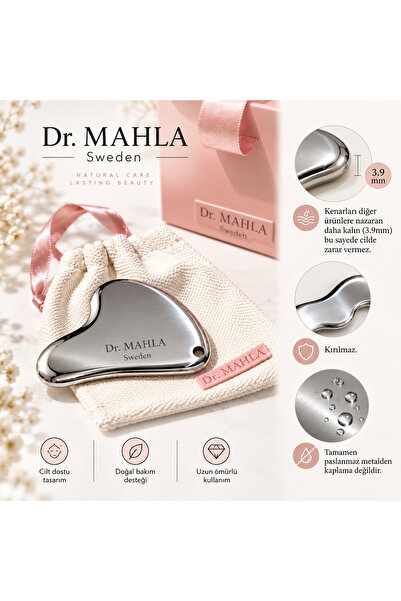 MAHLA Gua sha , paslanmaz yüz masaj aleti , daha küçük ve delikli guasha metal