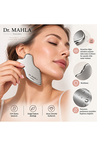 MAHLA Gua sha , paslanmaz yüz masaj aleti , guasha metal