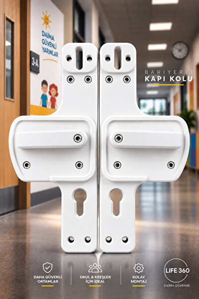 Life 360 Barrier Gate Handle |   White |   Childproof |   Suitable for School...