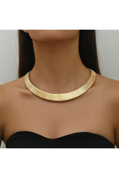 Choice YC4609-1 European and American Fashion Wide Face Geometric Necklace, W...