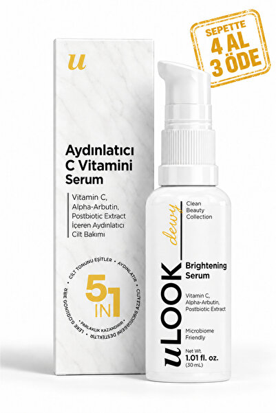 uLOOK C Vitamini Aydınlatıcı Serum | Alpha Arbutin ve Postbiyotik İçeren Parl...