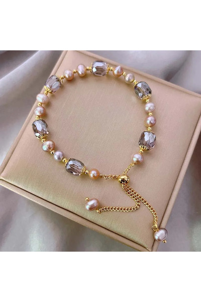 Choice YC1687-1 Vintage Purple Imitation Pearl Bracelet for Women Women Fashi...