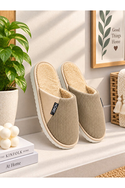 Moda Frato Home Men's House Slippers Soundproof Wool Slippers with Sound-Abso...