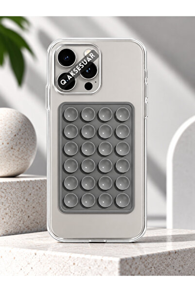 Q Aksesuar Silikon Vakumlu Telefon Tutucu, Cep Telefonu için Silikon Yapışkan...