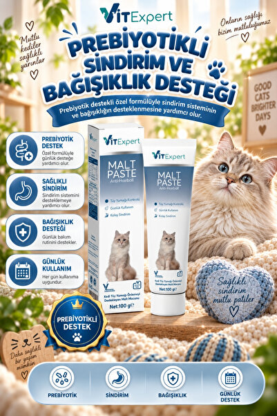 Vitexpert Anti Hairball Kedi Maltı Tüy Yumağı Önleyici Prebiyotik Sindirim ve...
