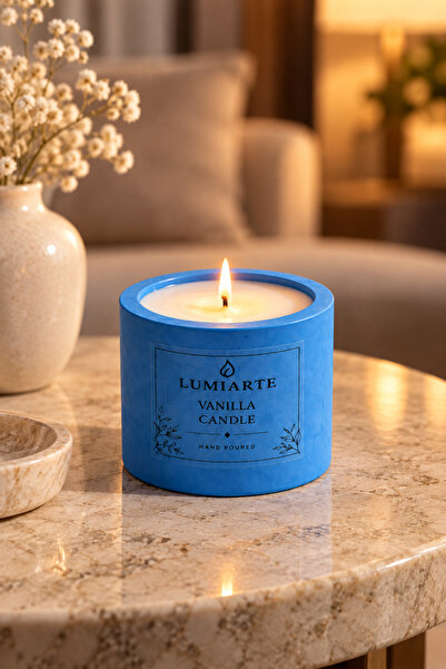 Lumiarte Harç Kalıp İçerisinde Vanilya Kokulu Dekoratif Mum 250 gr