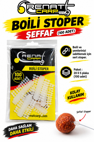 RENAT CARP Boili Stoperi Şeffaf (100 Adet)