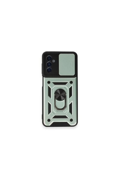 TheGencoo Samsung Galaxy M14 5g Case Silicone with Pars Lens Ring - Green