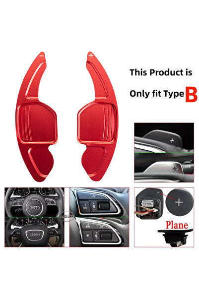 Choice1 For Type B Red Aluminum Steering Wheel Paddle Shifter Extension for A...