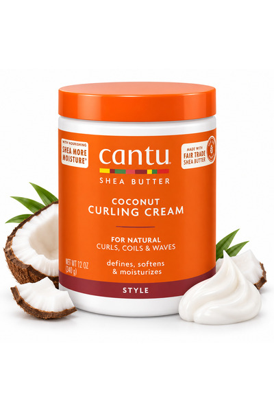 Cantu كانتو كريم 709 جرام بجوز الهند لتجعيد الشعر -انجليزي