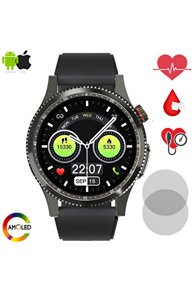 Zenark ® HX 9 PRO, AMOLED 4K, Glicemie, ECG, Inima 24H, Somn, SpO2 24H, Tempe...