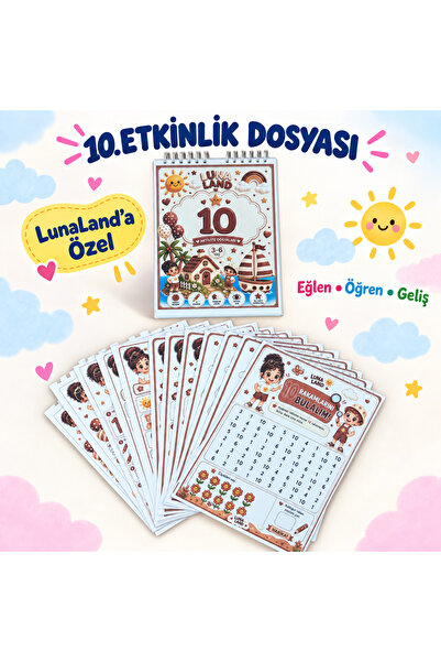 Aktivite Seti - 10 Sayısı & Kahverengi Renk Zihinsel Gelişim Aktivite Seti