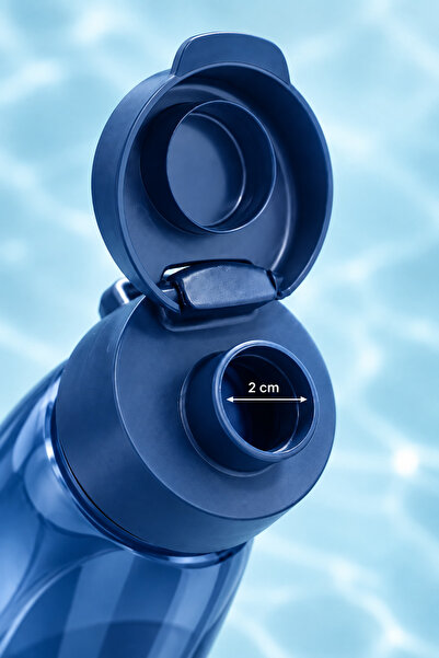 BYTA 330 ml BPA İçermeyen Şeffaf Su Şişesi Sızdırmaz Kapaklı Matara Mavi