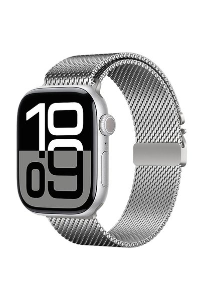 UnDePlus Apple Watch 10/11/12 Serisi 42mm Uyumlu Kordon Titanyum Kelebek Klip...