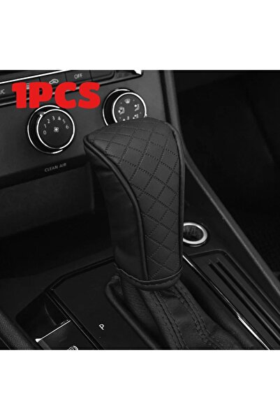 Choice3 Black 1PCS High Quality Car Shift Handle Cover PU Leather Non-slip We...