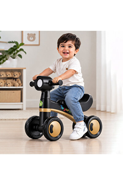 Genaric TOYORA Kids Balance Bike with Music & LED Headlight | 4-Wheel Toddler...