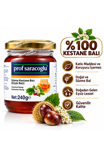 prof saracoğlu %100 Kestane Balı - Doğal Çiçek Balı