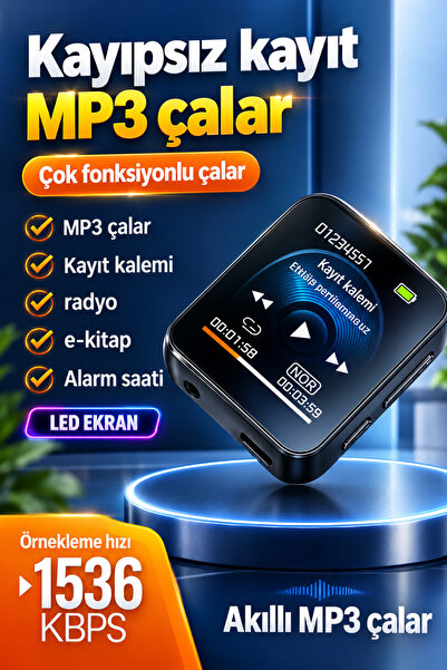 L'eDoren JNN M30 1,44 inç HD Ekran Ses Kayıt Gürültü Azaltma Kontrolü MP3, E-...
