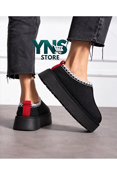 Victoria Shoes Kadın Tazz Siyah Süet Mevsimlik Ayakkabı Terlik Içi Tüylü Mini...