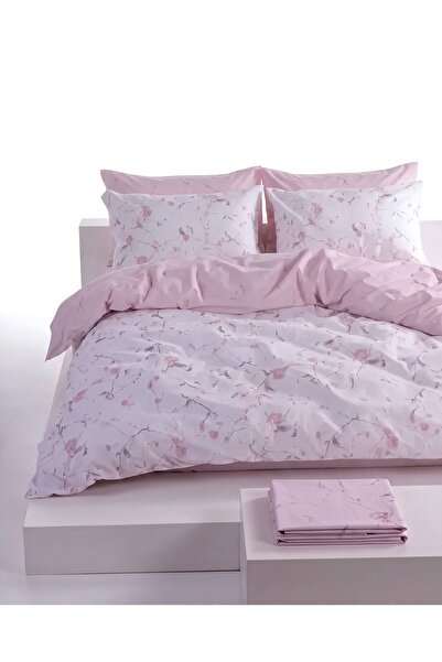 Lima Pink %100 Pamuk Çift Kişilik Nevresim Takımı 6 Parça Premium Kalite Desenli