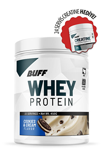 ProteinBuff Whey Protein - Cookies&Cream - 450gr + 24 Servis Creatine Hediyeli