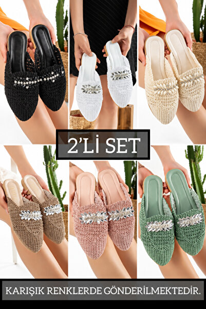Slipcat 2er-Pack rutschfeste Damen-Hausschuhe für den Sommer, für den Strand ...
