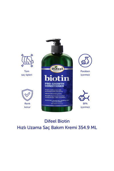 Difeel Biotin Ince Ve Yavaş Uzayan Saçlara Özel Saç Kremi 354.9ml