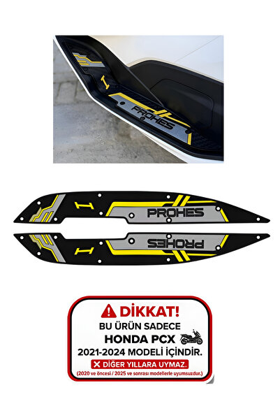 İthal HONDA PCX 2021-2024 GOLD SARI KAUÇUK BASAMAK PASPAS SETİ 1.KALİTE (DİĞE...