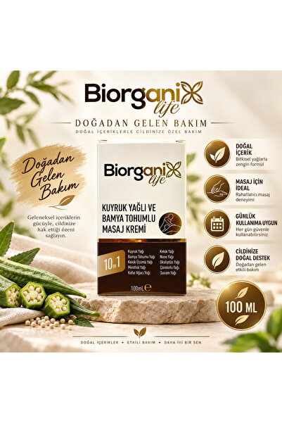 İlkim Biorganix Life Kuyruk Yağlı Bamya Tohumlu Masaj Kremi 100 ML