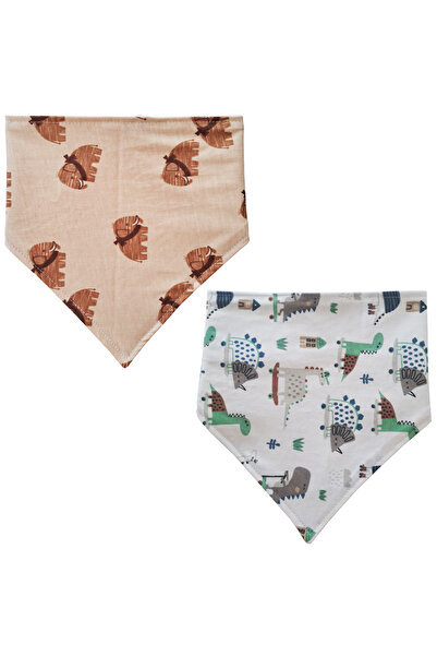Baby Minik Triangle Scarf Combed Cotton Liquid Proof Drool and Feeding Bib 2 ...