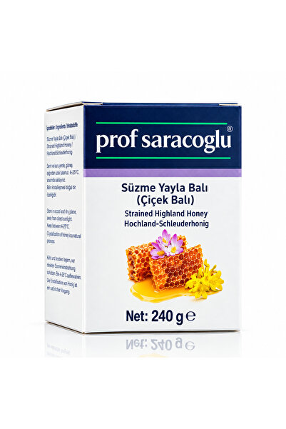 prof saracoğlu %100 Süzme Yayla Balı 240 G - Doğal Çiçek Balı