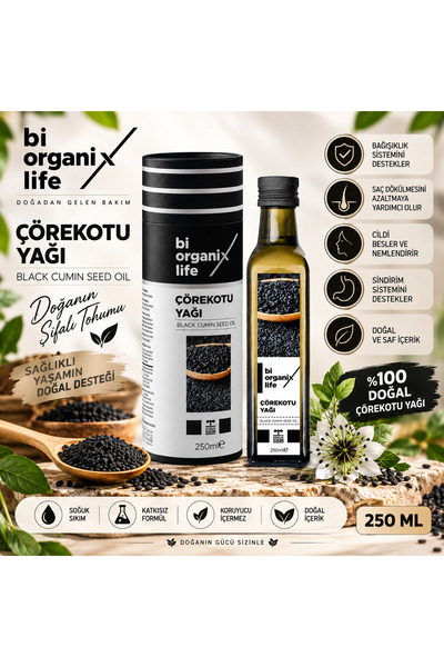 BiorganixLife Çörek Otu Yağı 250 ml Black Cumin Oil 250 ml