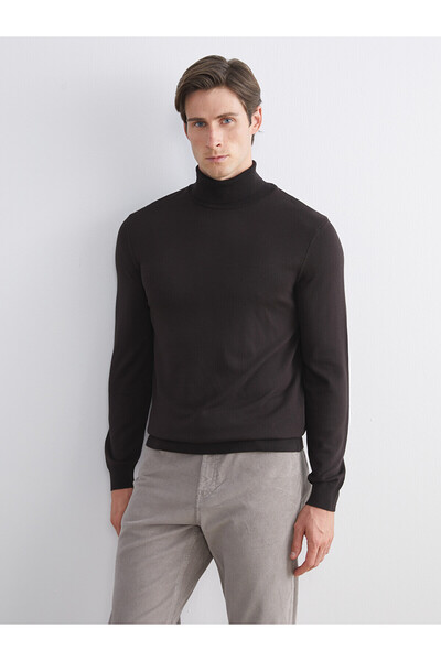 LC Waikiki Nevavm with Difference Southblue Brown Knitwear Flat Fisherman / H...