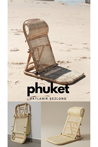AYOMI PHUKET KATLANIR ŞEZLONG YER MİNDERİ SANDALYESİ