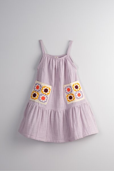 Bondberro Flamboyant Muslin Girl's Dress 100% Cotton Organic