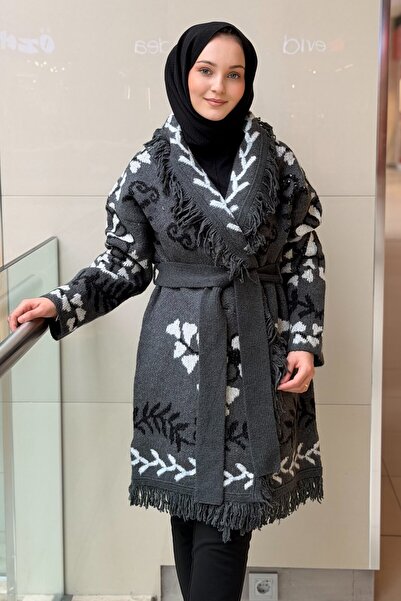 Ghisa Tassel Detailed Patterned Knitwear Cardigan