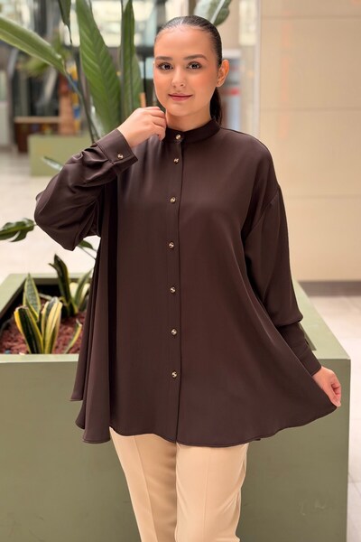 Ghisa Judge Collar Front Buttoned Shirt