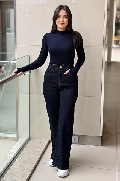 Ghisa Serpme Mini Taşlı Jean Pantolon