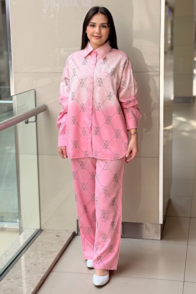 Ghisa Gg Embroidered Liosel Shirt and Pants Set