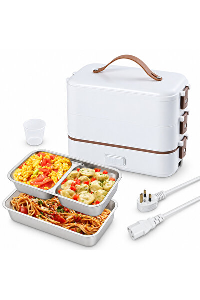 Acotsun Electric Lunch Box,15 Minutes Fast Heating,3 Tier 1200ML Detachable 3...